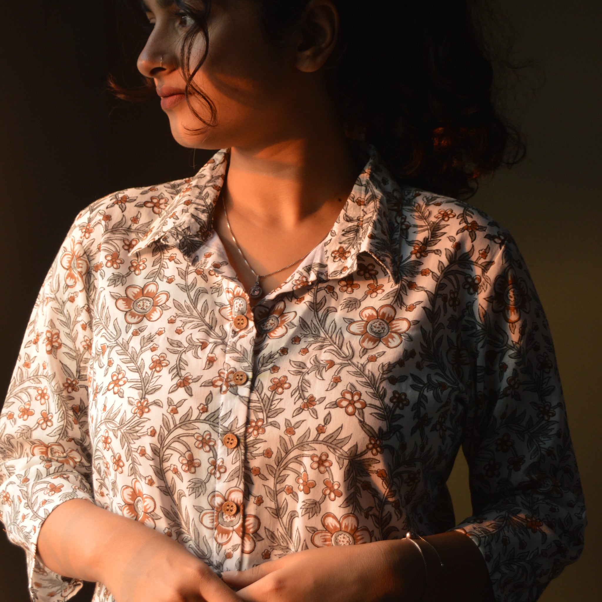 Elegant Leafy Print Pure Cotton Co-ord Set 🍃