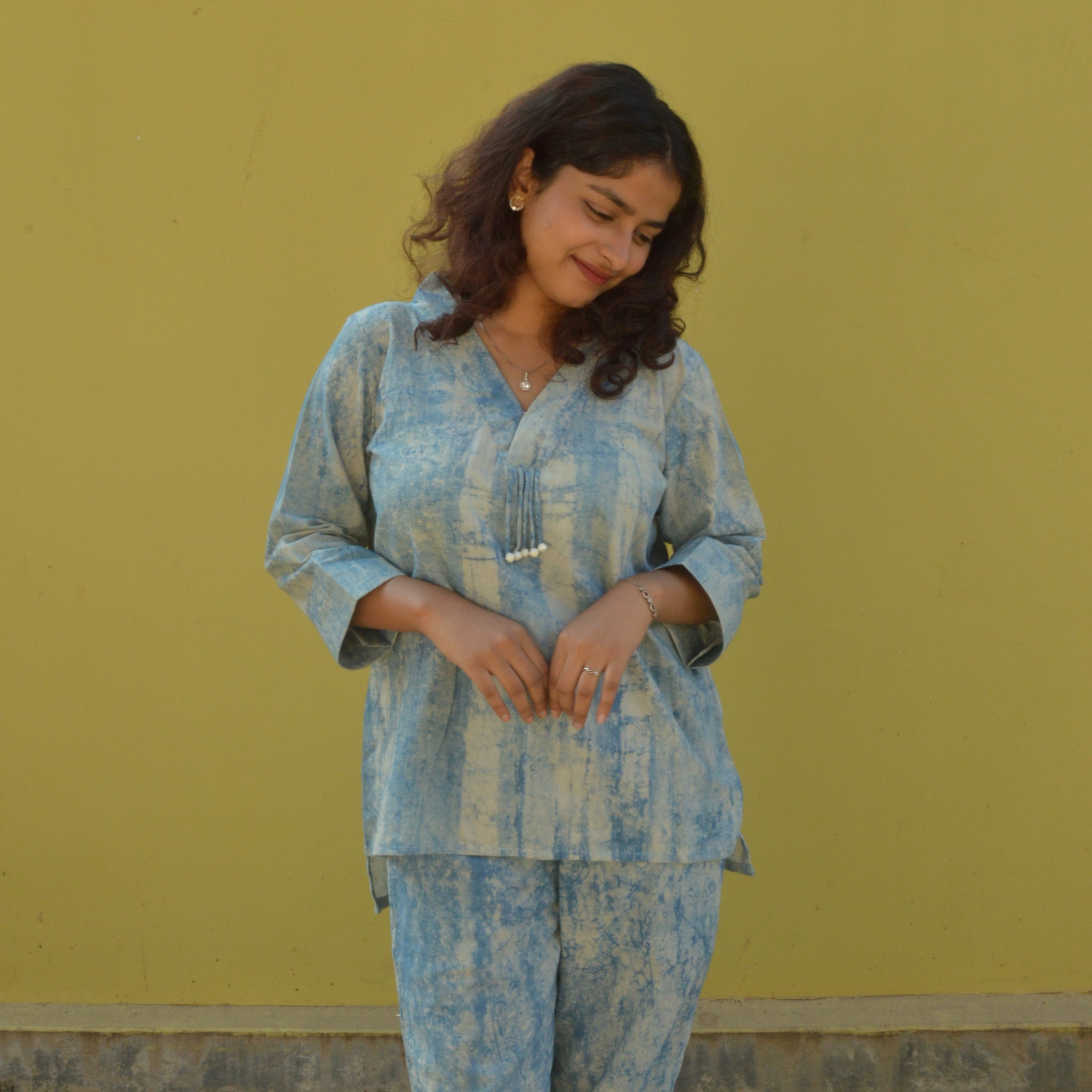 Misty Blue Pure Cotton Co-ord Set 💙