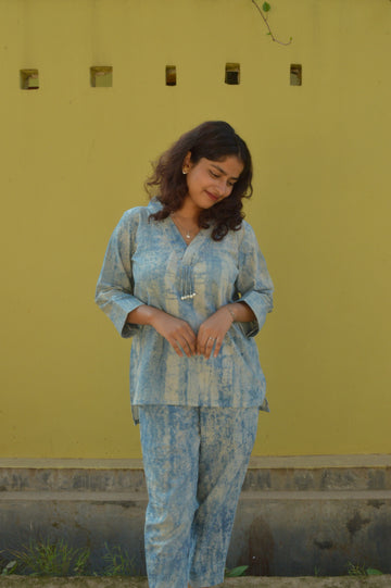 Misty Blue Pure Cotton Co-ord Set 💙